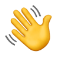 icon waving hand